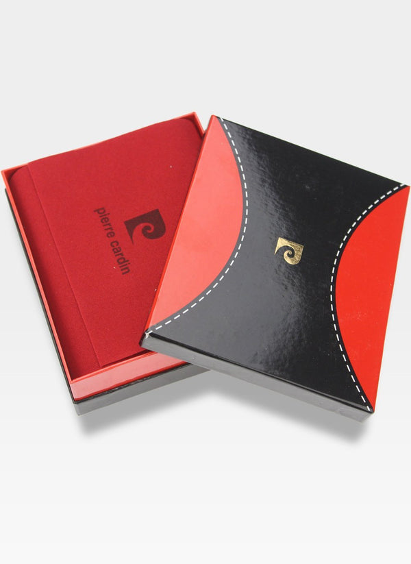 Vyriška odinė piniginė Pierre Cardin Tilak29 8818 juoda+raudona S450