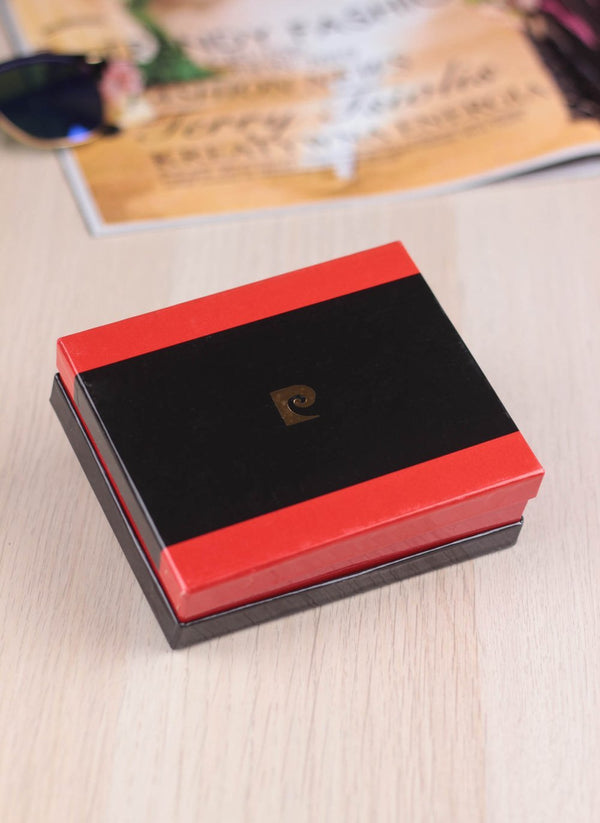 Vyriška odinė piniginė Pierre Cardin Tilak32 8825 juoda + bordo S449