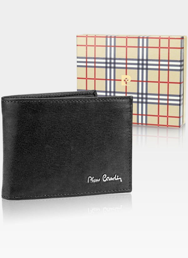Vyriška odinė piniginė Pierre Cardin Tilak50 8805 juoda, su RFID apsauga S442