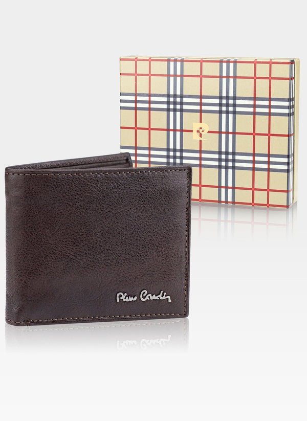 Vyriška odinė piniginė Pierre Cardin Tilak50 8824 ruda su RFID apsauga S441