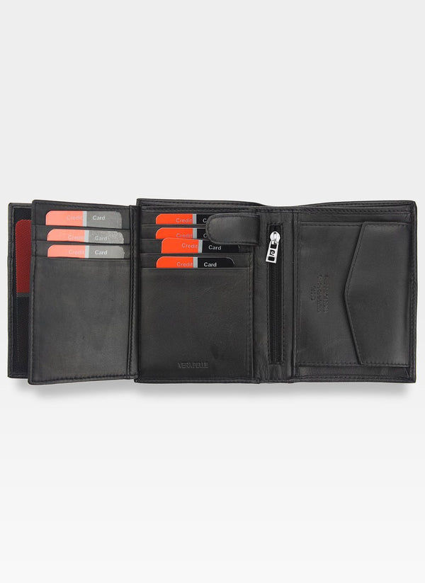 Vyriška odinė piniginė Pierre Cardin Tilak58 326 juoda su RFID apsauga S436