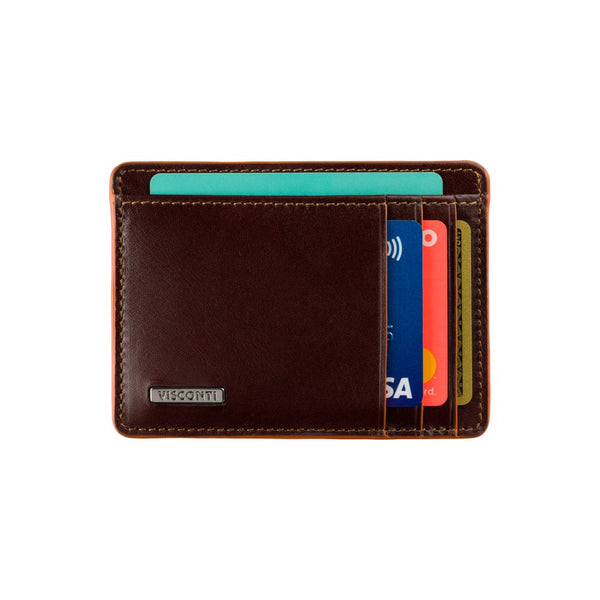 Vyriška odinė piniginė, Visconti Monaco ALP91, tamsiai ruda, su RFID apsauga
 S157