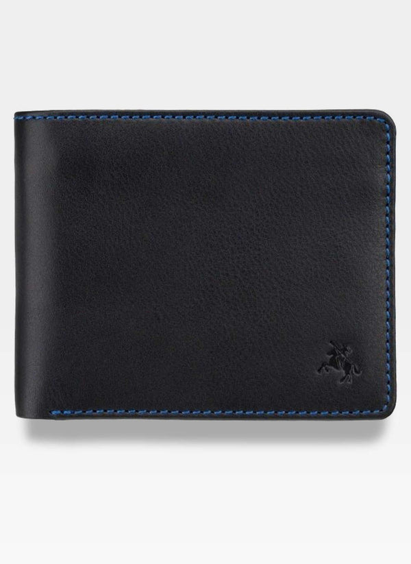 Vyriška odinė piniginė VISCONTI SP61 juoda + daugiaspalvė su RFID apsauga S177