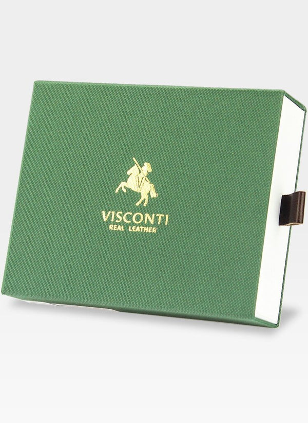Vyriška odinė piniginė Visconti su RFID apsauga, juoda S164