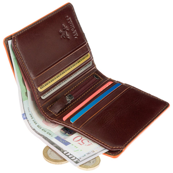 Vyriška odinė piniginė, Visconti Tignes ALP92, ruda, su RFID apsauga
 S153