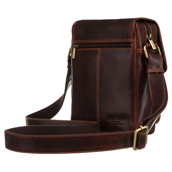 Vyriška odinė rankinė, ruda R213