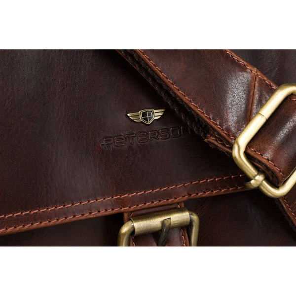 Vyriška odinė rankinė, ruda R213