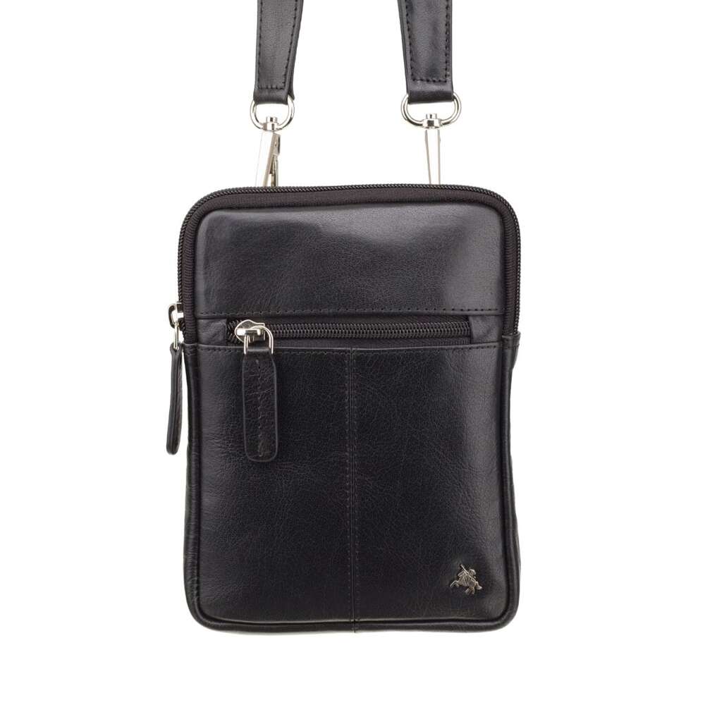 Vyriška odinė rankinė, Visconti S-10, juoda R219