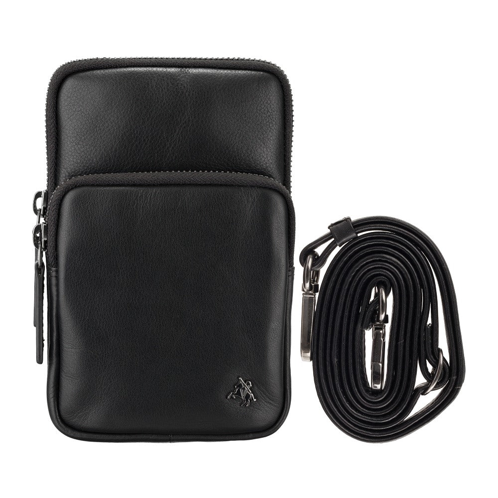 Vyriška odinė rankinė, Visconti S-5, juoda R217