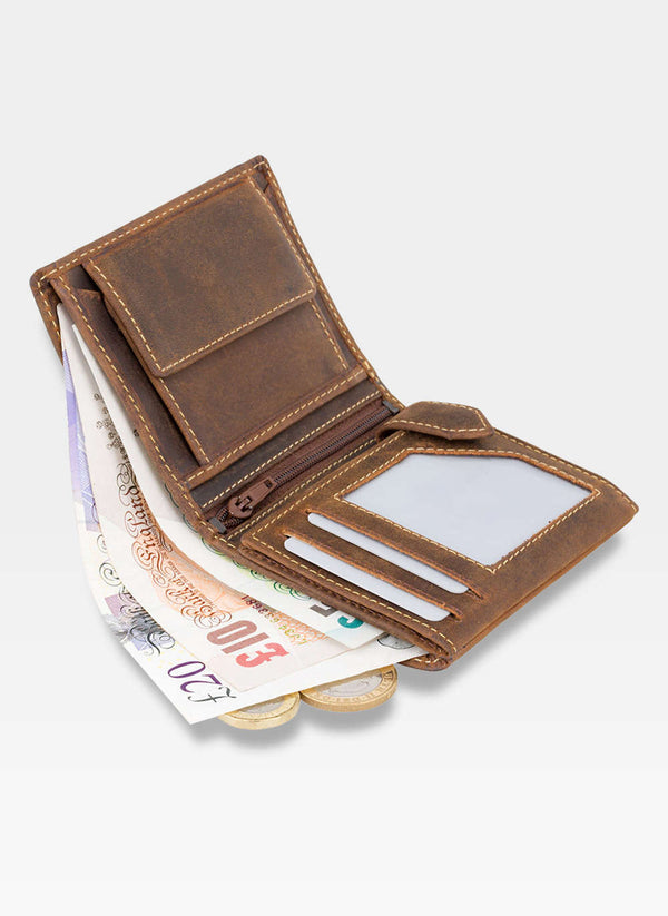 Vyriška odinė Visconti piniginė 708, šviesiai ruda S501