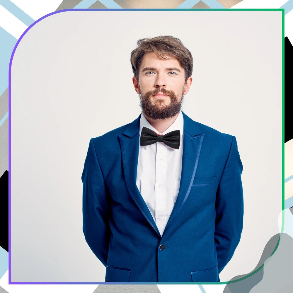 Vyriška peteliškė, juoda, reguliuojama