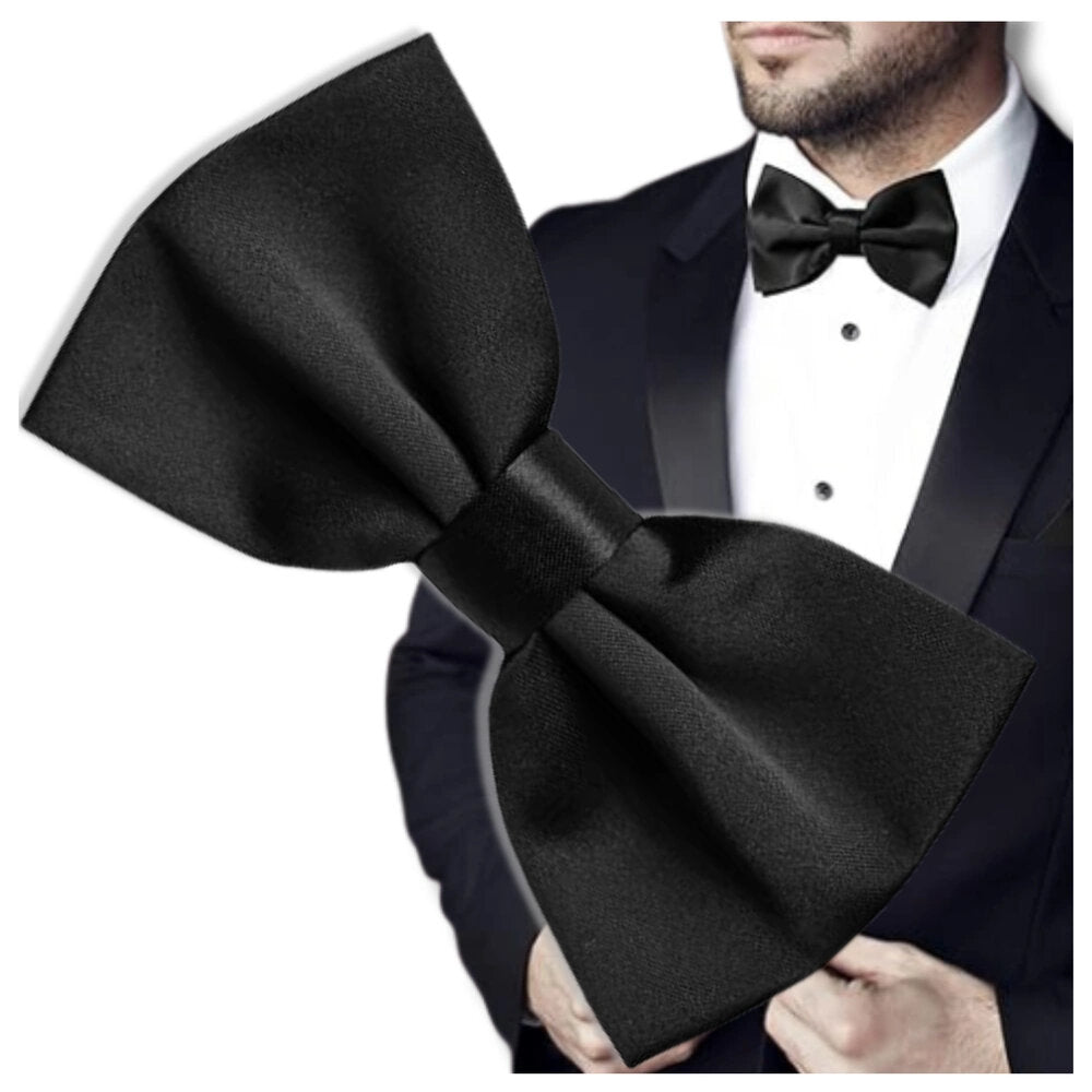 Vyriška peteliškė, juoda, satininė