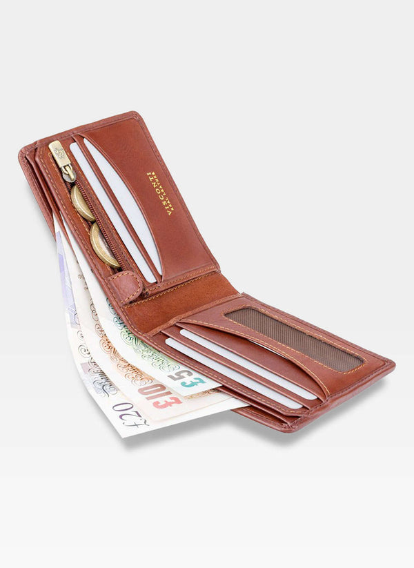 Vyriška piniginė Visconti C5, ruda S75