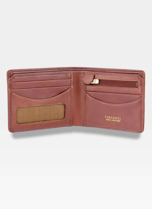 Vyriška piniginė Visconti C5, ruda S75