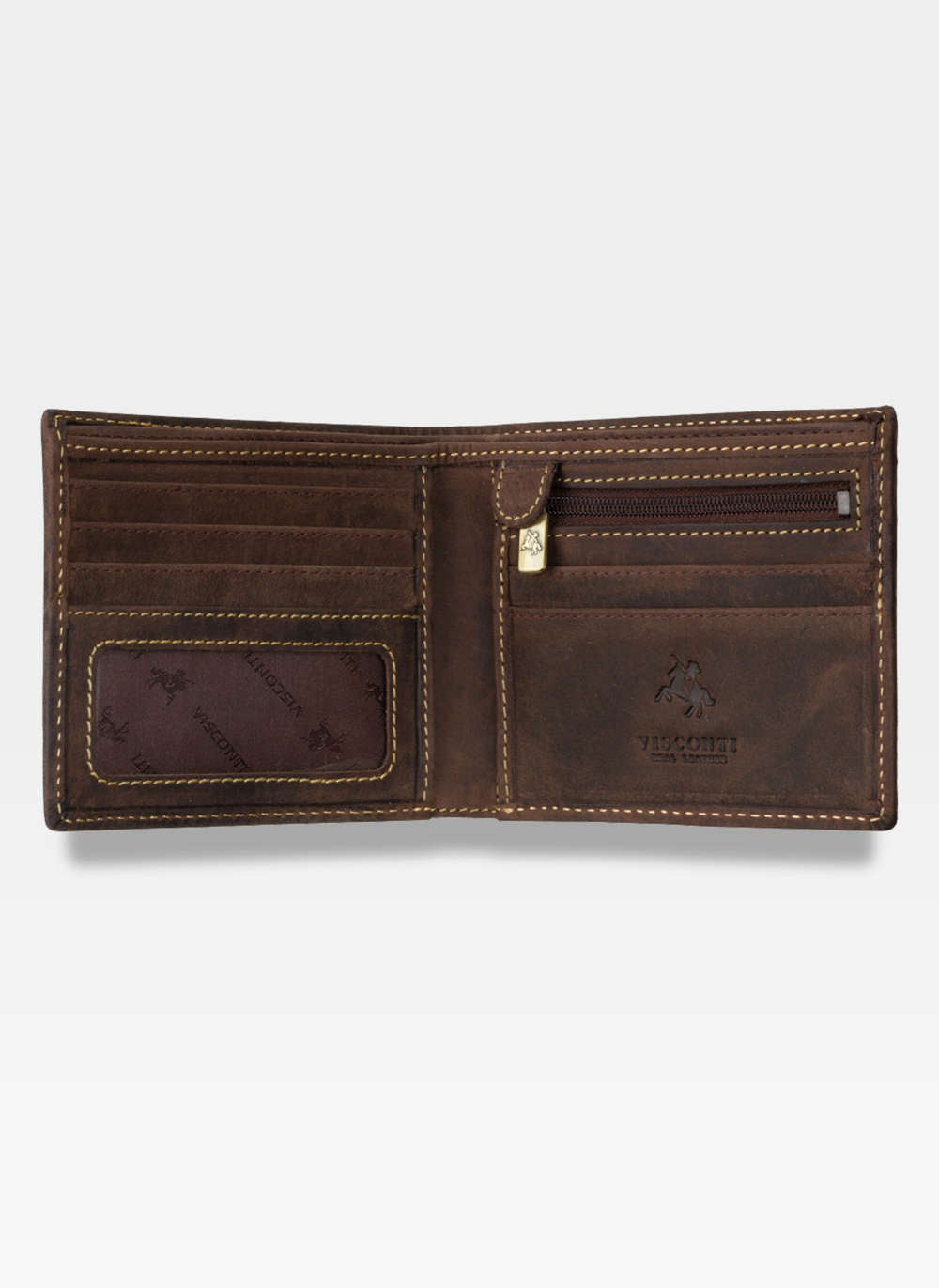 Vyriška piniginė Visconti M2, ruda S65