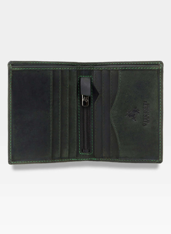 Vyriška piniginė Visconti M5, žalia S62