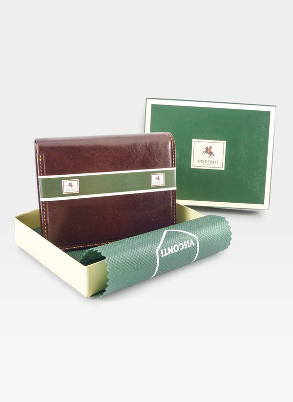 Vyriška piniginė Visconti MZ3, ruda S60