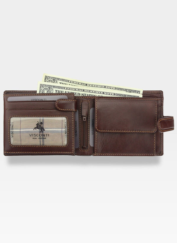 Vyriška piniginė Visconti MZ5, ruda S59