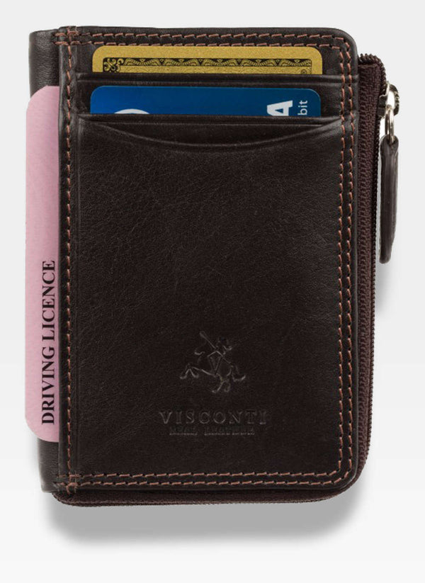 Vyriška piniginė Visconti P1, ruda S50