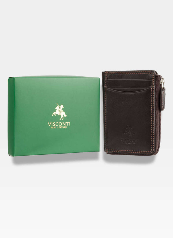 Vyriška piniginė Visconti P1, ruda S50