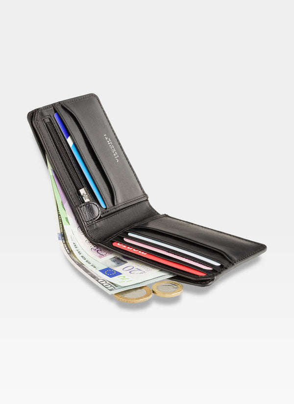 Vyriška piniginė Visconti P4, juoda S45