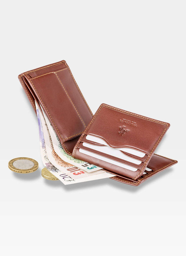 Vyriška piniginė Visconti P8, ruda S42