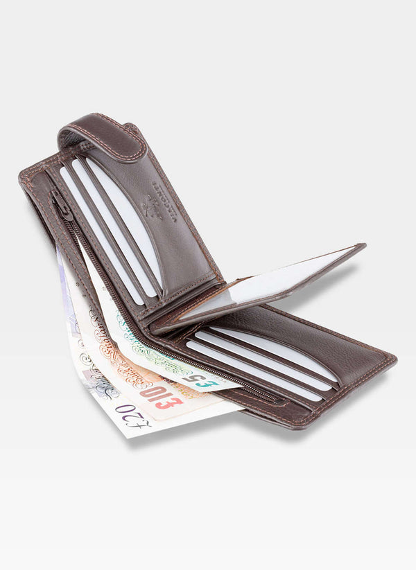 Vyriška piniginė Visconti P9, ruda S41