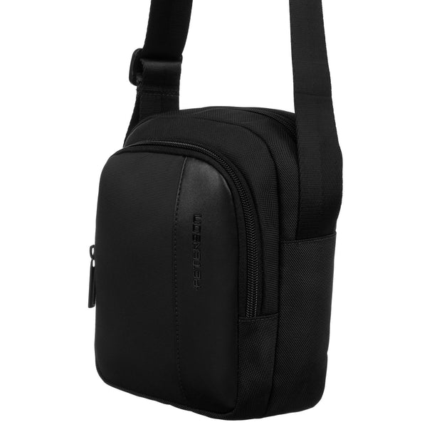 Vyriška rankinė per petį, juoda, cordura R25