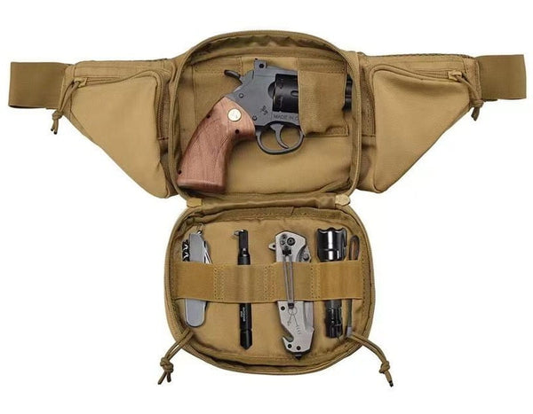 Vyriška taktinė juosmens rankinė, krepšys T28, ruda R22