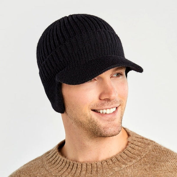 Vyriška žieminė kepurė R64, juoda