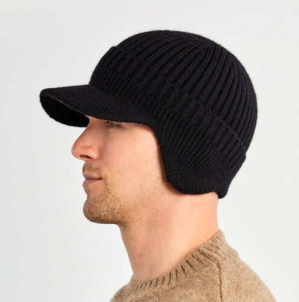 Vyriška žieminė kepurė R64, juoda
