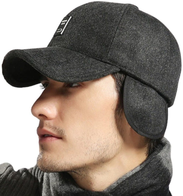 VYRIŠKA ŽIEMINĖ VELTINIO KEPURĖ, juoda