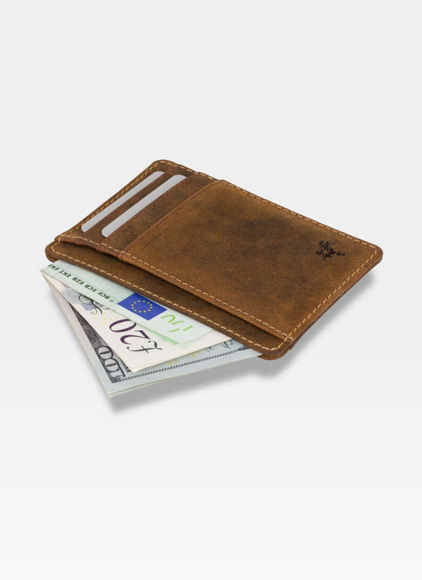 Vyriškas kortelių dėklas Visconti M6, rudas S7