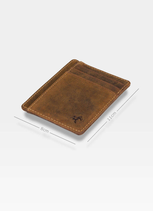 Vyriškas kortelių dėklas Visconti M6, rudas S7