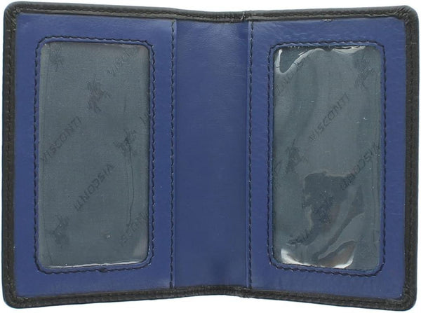 Vyriškas kortelių dėklas Visconti VSL-24 Blk/Cobalt S6