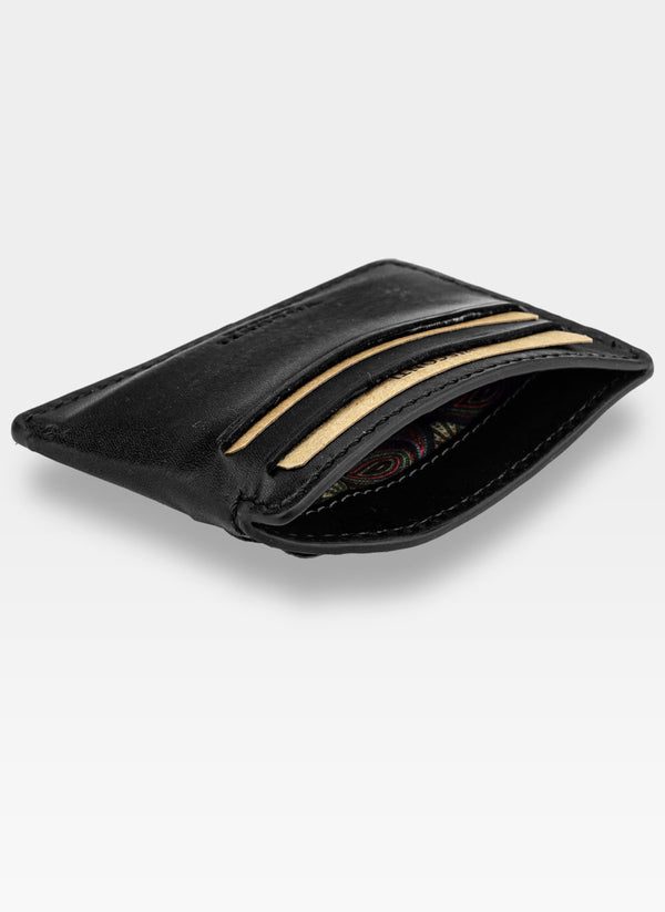 Vyriškas natūralios odos kortelių dėklas Visconti MT-86, juoda S4