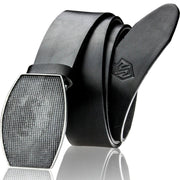 Vyriškas odinis diržas Stevens, juodas D27