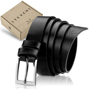 Vyriškas odinis diržas Stevens, juodas