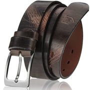 Vyriškas odinis diržas STEVENS tamsiai rudas D41