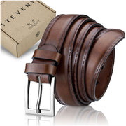 Vyriškas odinis diržas Stevens, rudas D24