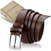 Vyriškas odinis diržas Stevens, rudas D22