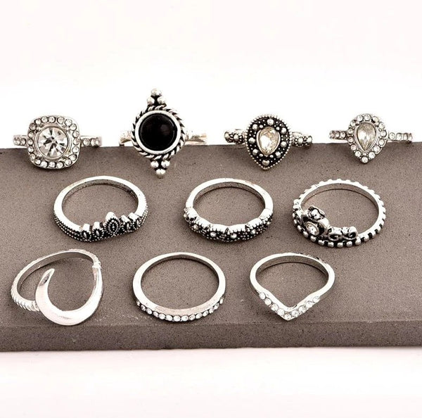 Žiedų rinkinys 10vnt. S48