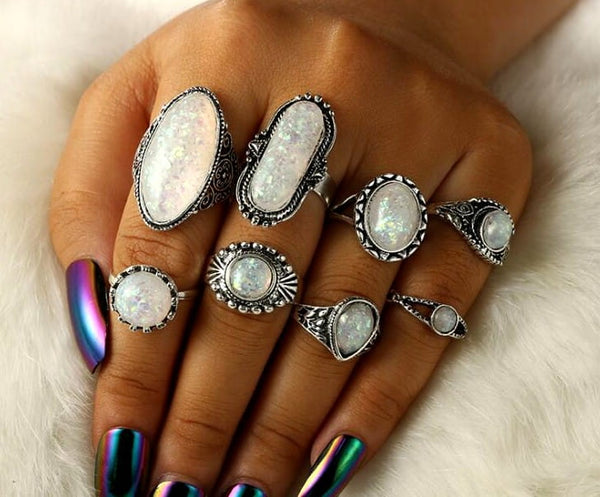 Žiedų rinkinys, 8 vnt. A101