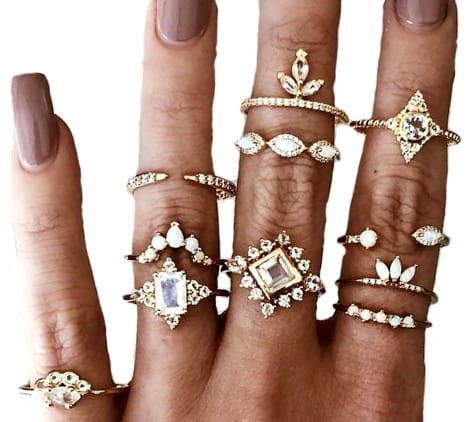 Žiedų rinkinys - HIT, 12 vnt.