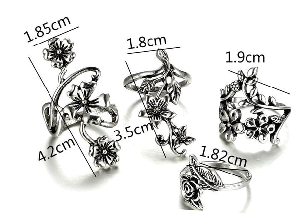 Žiedų rinkinys HIT, 4 vnt.