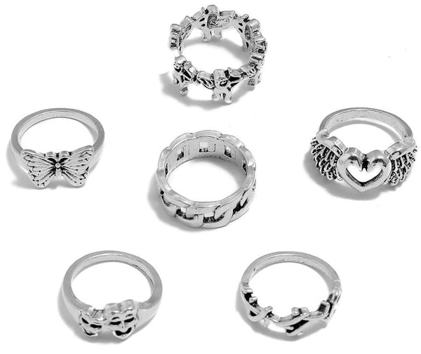 Žiedų rinkinys HIT, 6 vnt.