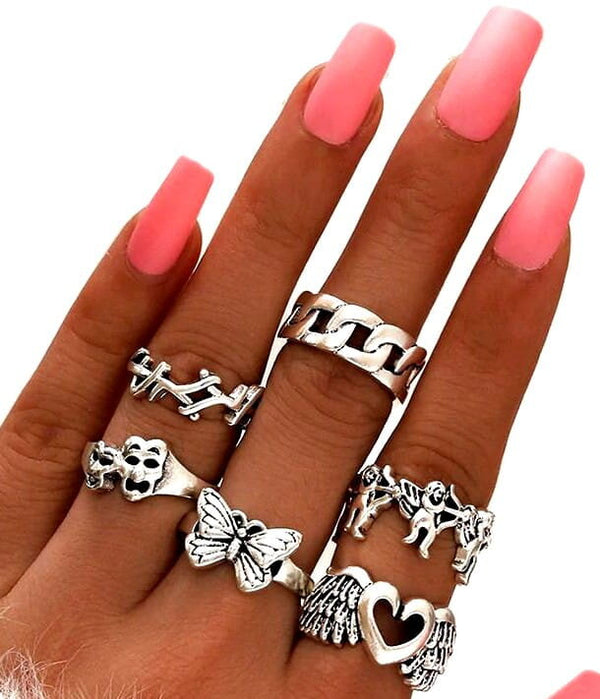 Žiedų rinkinys HIT, 6 vnt.