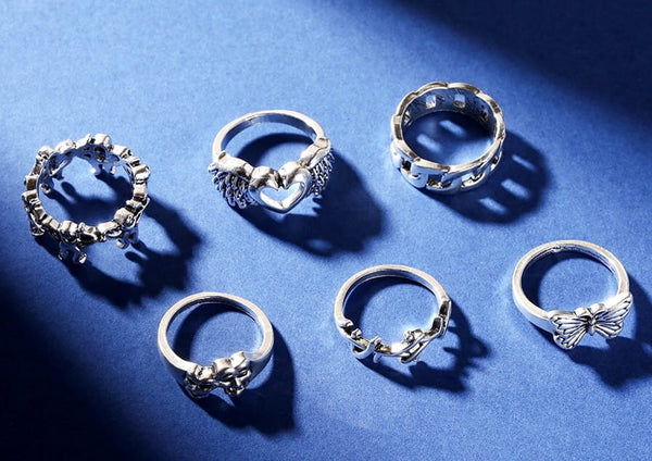 Žiedų rinkinys HIT, 6 vnt.