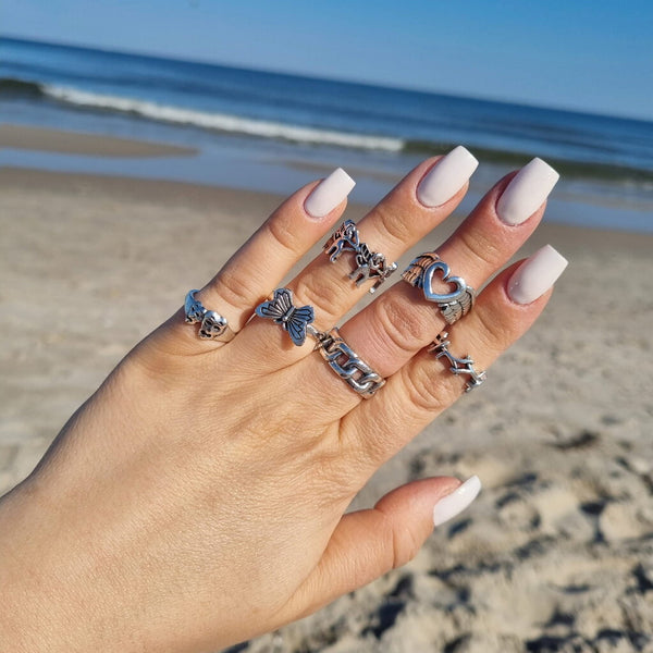 Žiedų rinkinys HIT, 6 vnt.