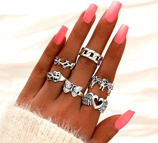 Žiedų rinkinys HIT, 6 vnt.